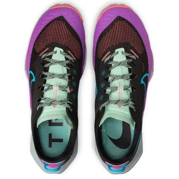 Rare NEW Mens Nike Kiger 8 Black Purple Blue Salmon 7.5 US Mens 9 US Womens - Picture 7 of 8